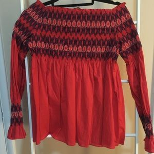 Maje off shoulder top.